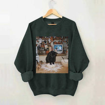 Halloween Black Cat Ghost Sweatshirt