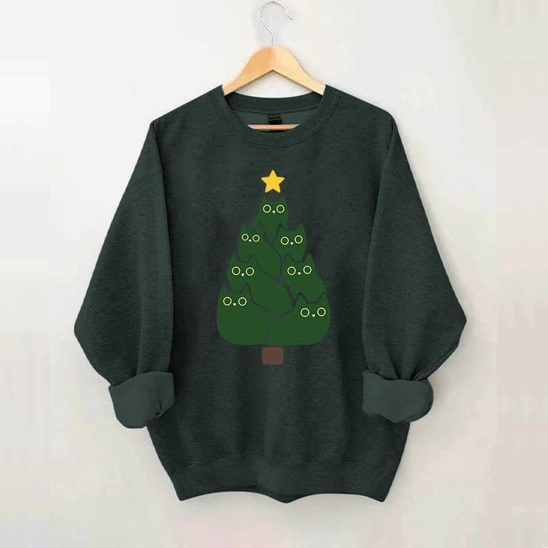 Cat Christmas Tree Lover Sweatshirt