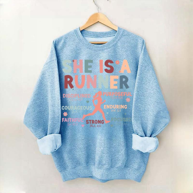 Half Marathon Running Religous Sweatshirt