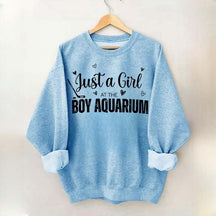 Just a Girl at the Boy Aquarium Hockey Sweatshirt
