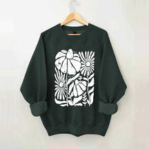Boho Wildflowers Distressed Flowers Sweatshirt