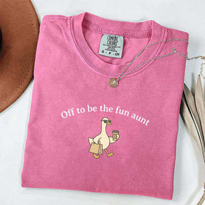 Off To Be The Fun Aunt Goose Pregnancy T-Shirt