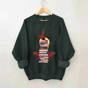 Black Woman With Books Sweatshirt