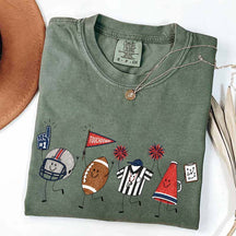 Team Matching Football Doodle T-Shirt