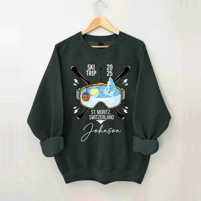 Custom Family Ski Vacation Sweatshirt