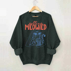 Getting Meowied Funny Cat Bride Sweatshirt