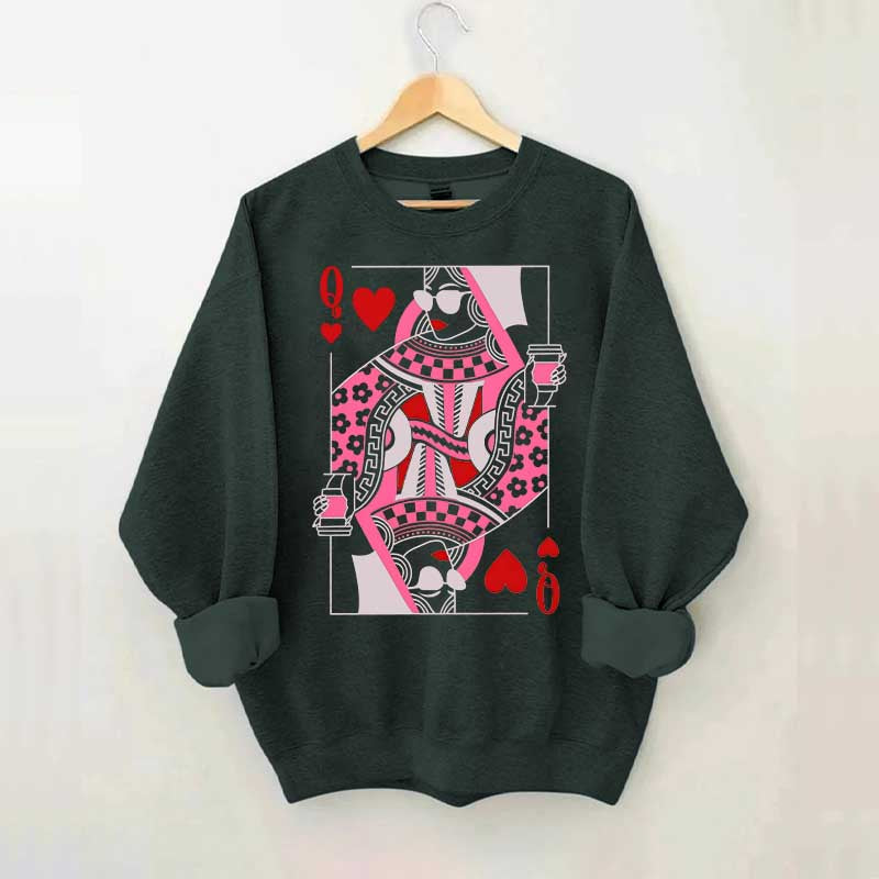 Queen of Hearts Coffee Sweatshirt
