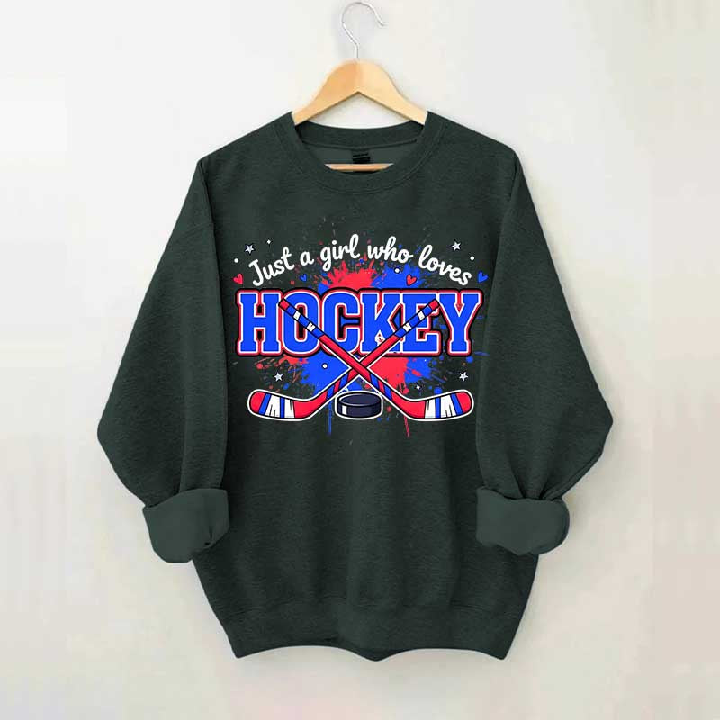 Cozy Gildan Hockey Girl Sweatshirt