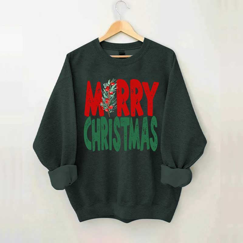 Womens Merry Christmas Sweatshirt