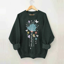 Mama Flower Butterfly Sweatshirt