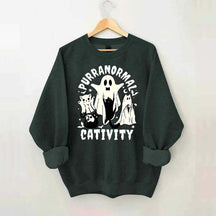 Purranormal Cativity Spooky Ghost Cat Sweatshirt