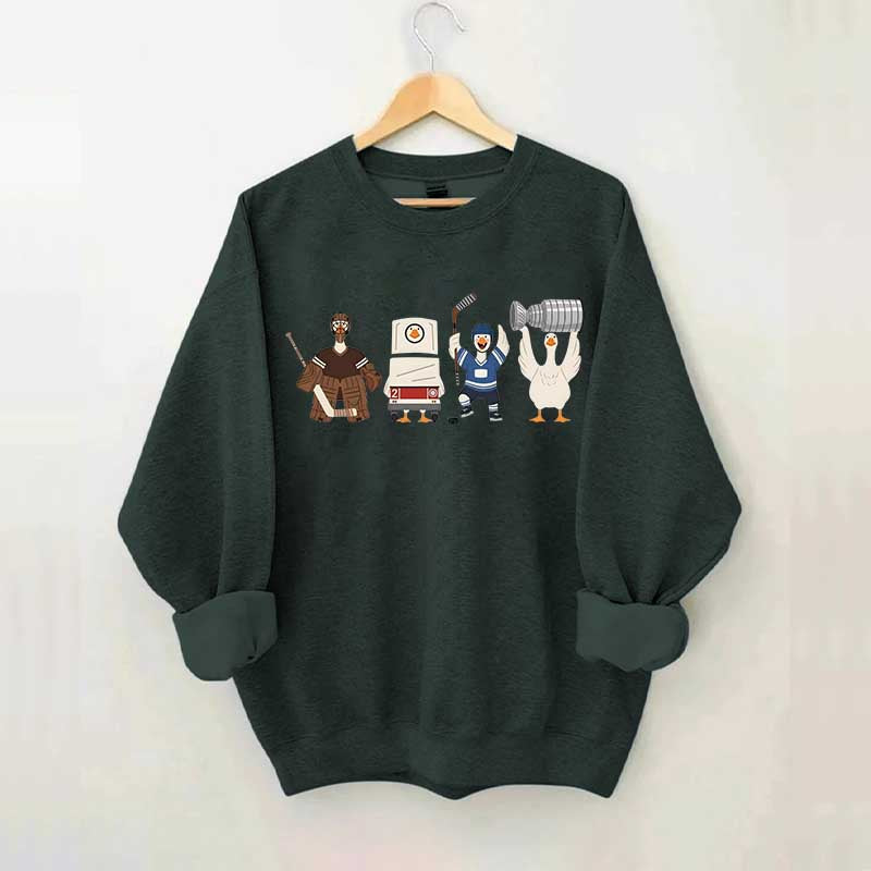 Funny Hockey Goose Sweatshirt