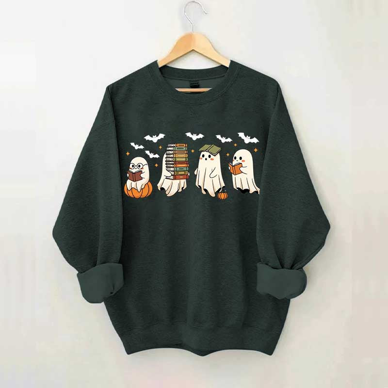 Reading Ghosts Halloween Lover Sweatshirt