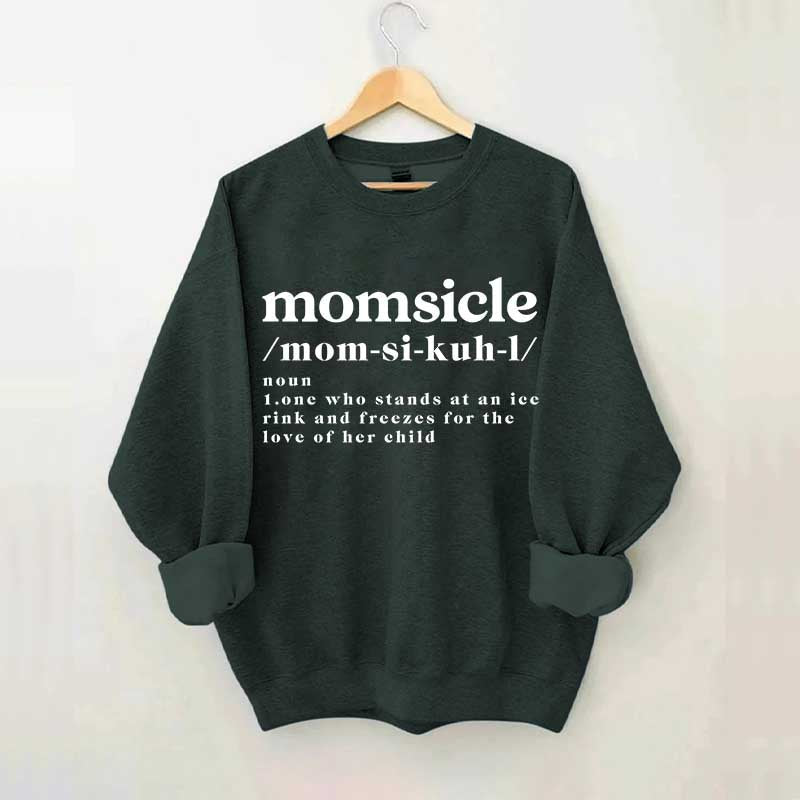 Momsicle Definition Ice Hockey Sweatshirt