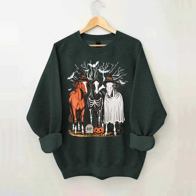Retro Horse Halloween Sweatshirt