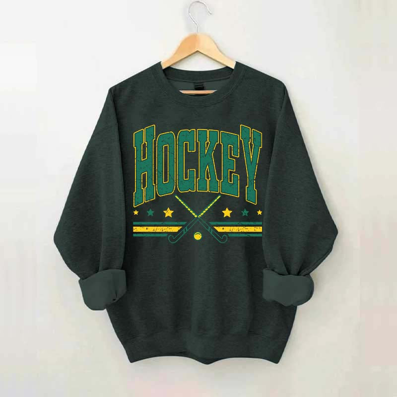 Retro Varsity Hockey Sweatshirt