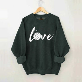 Simple Black Volleyball Journal Lover Sweatshirt