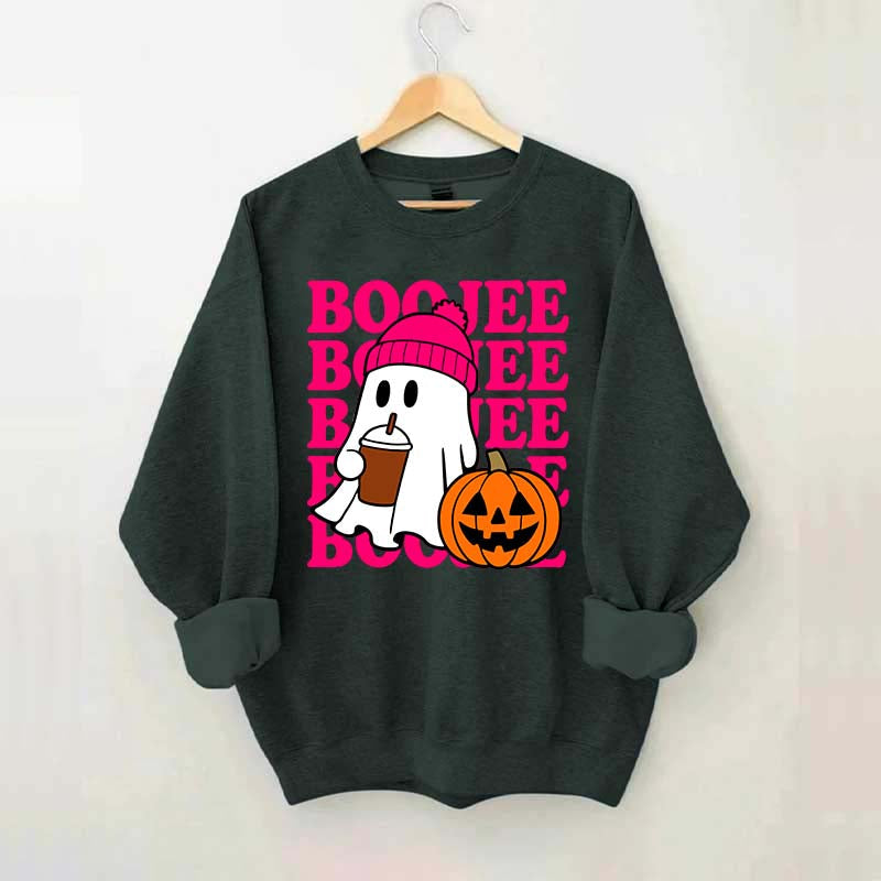 Boojee Ghost Halloween Pumpkin Sweatshirt
