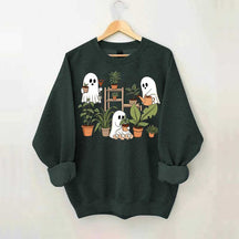 Cute Crazy Plant Lady Ghost Sweatshirt