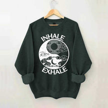 Inhale Exhale Yin And Yang Sweatshirt
