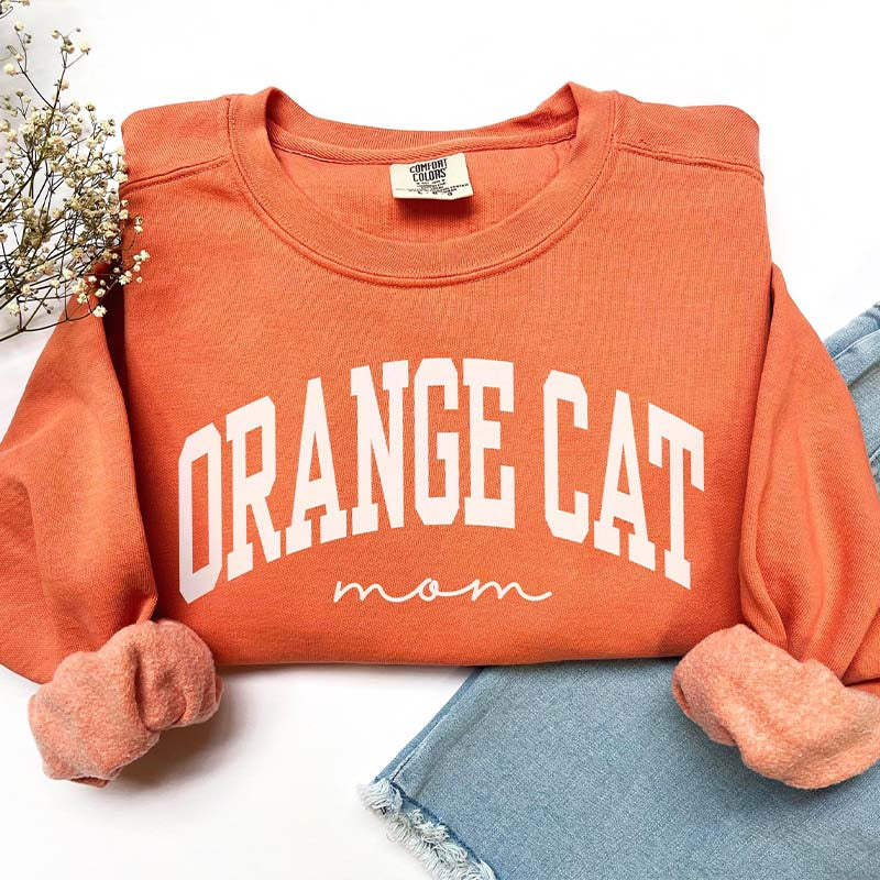 Orange Cat Mom Sweatshirt