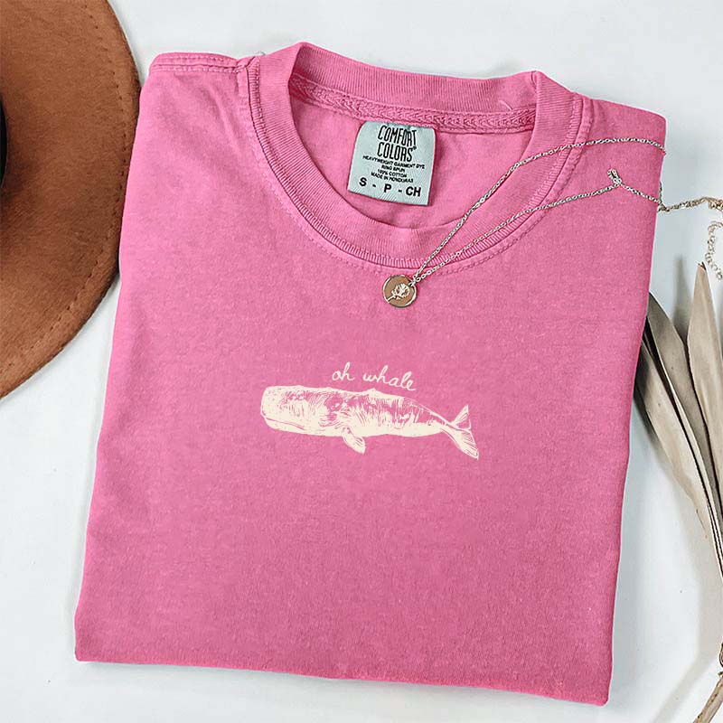 Minimalist Beach Oh Whale T-Shirt