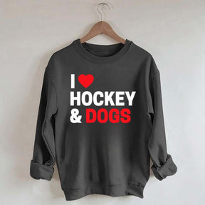 I Love Hockey & Dogs Sweatshirt