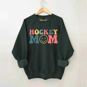 Hockey Mom Smiley Face Sweatshirt