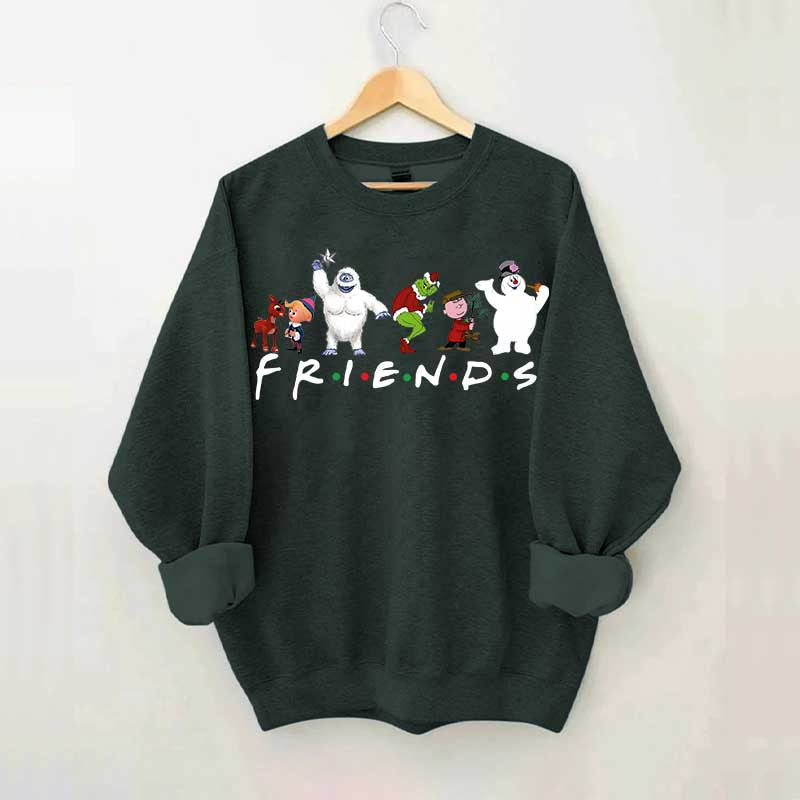 Cute Cartoon Christmas Friends Sweatshirt