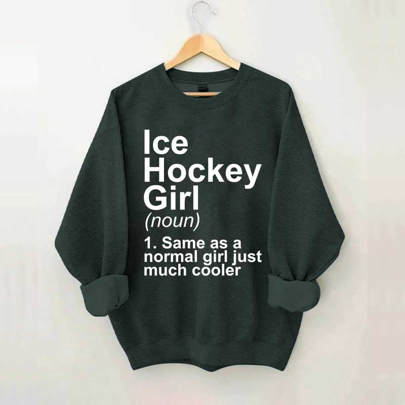 Ice Hockey Girl Sassy Sport Sweatshirt