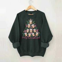 Merry and Caffeinated Tree Sweatshirt