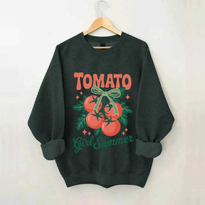 Fresh Garden Vegetable Tomato Girl Swwatshirt