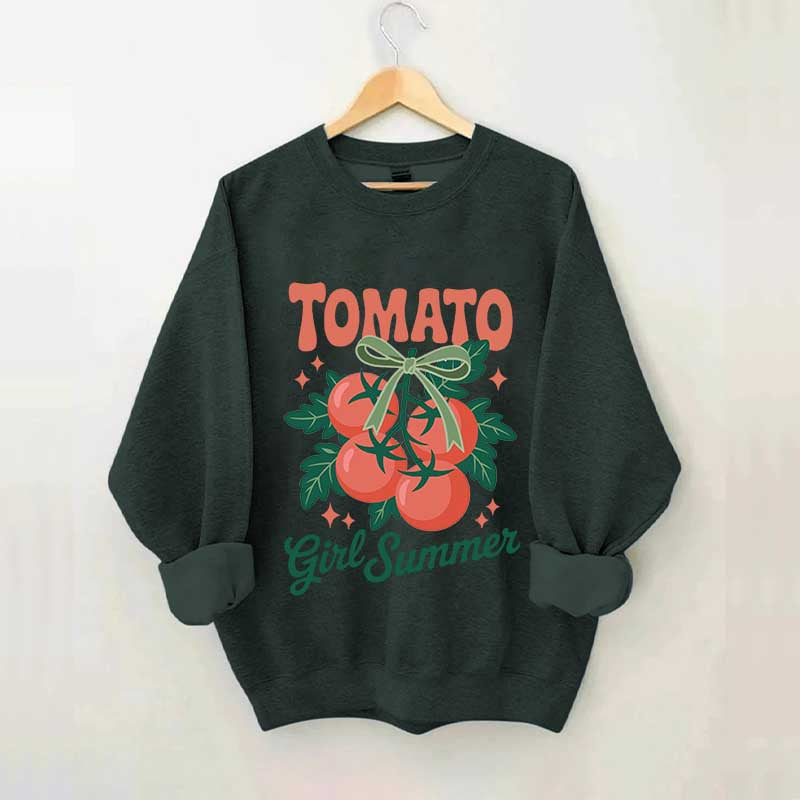 Fresh Garden Vegetable Tomato Girl Swwatshirt