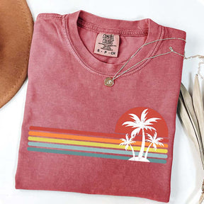 Retro Tropical Island Palm Tree T-Shirt