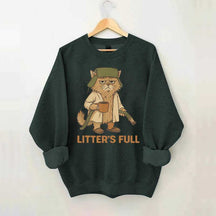 Litters Full Funny Cat Lovers Christmas Xmas Sweatshirt