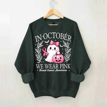 In October We Wear Pink Ghost Sweatshirt
