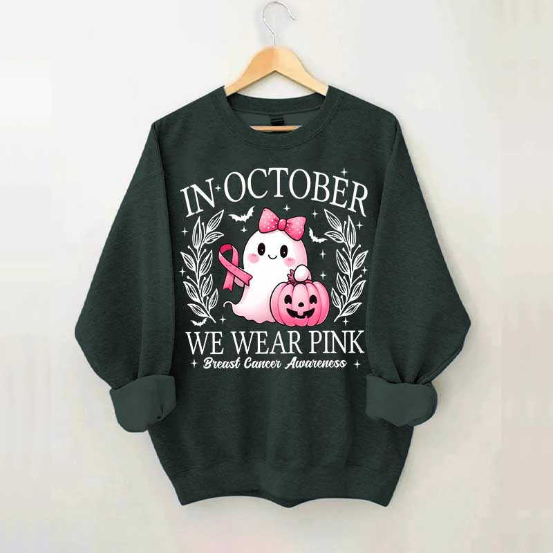 In October We Wear Pink Ghost Sweatshirt