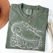 Vintage Winter Forest Comfort Colors T-Shirt