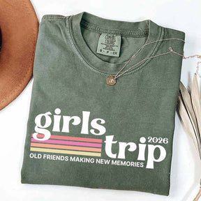 Custom Girls Trip Matching Friends Vacation T-Shirt