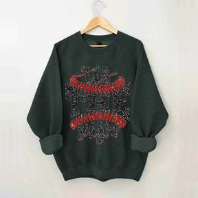 Tis The Season Baseball Sports Game Day Sweatshirt