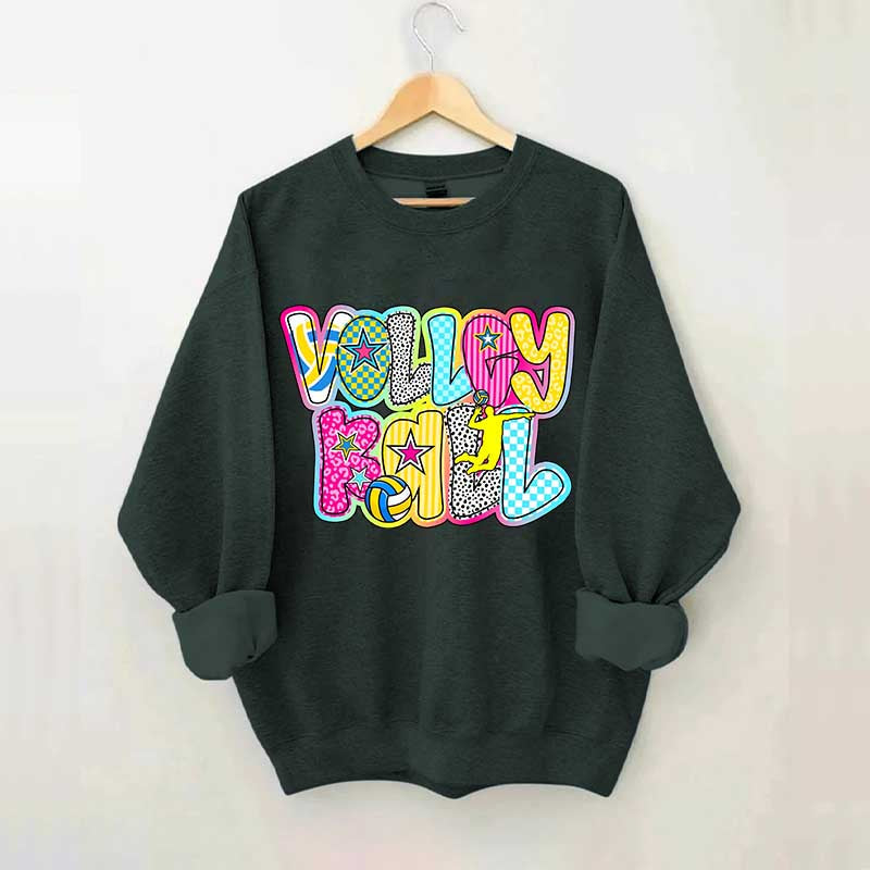 Preppy Volleyball Game Day Sweatshirt