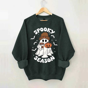 Halloween Ghost Spooky Season Coffee Sweatshirt