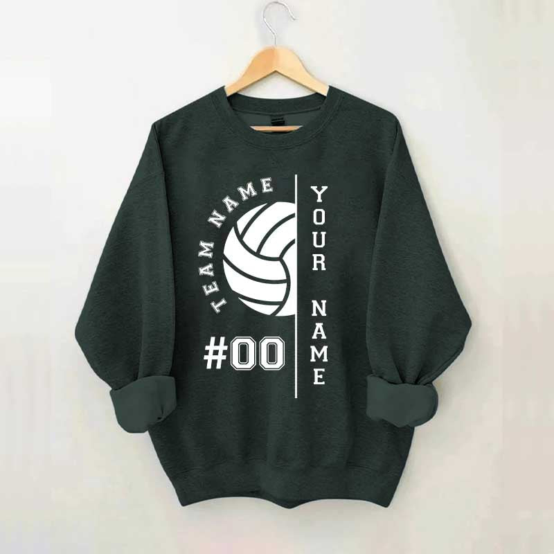 Custom Name Number Volleyball Sweatshirt
