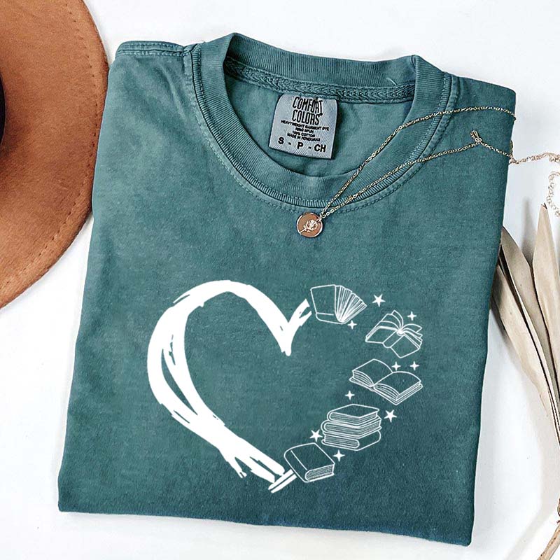 Heart of Books Lover T-Shirt