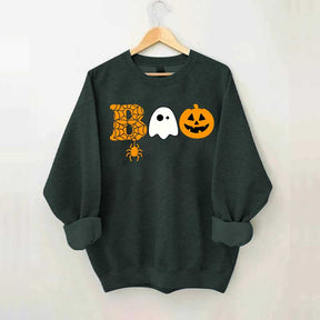 Halloween Boo Ghost Pumpkin Spider Sweatshirt
