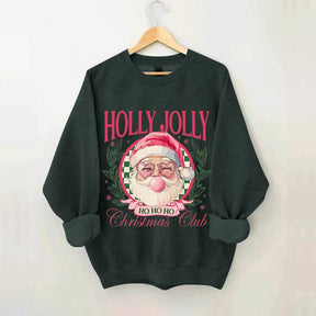 Pink Holly Jolly Christmas Club Sweatshirt