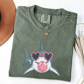 Shark Blowing Bubble Comfort Colors T-Shirt
