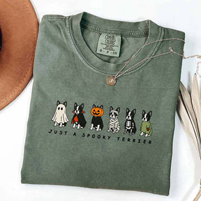 Spooky Boston Terrier Halloween T-Shirt