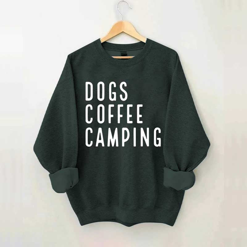 Dogs Coffee Camping Trending Sweatshirt
