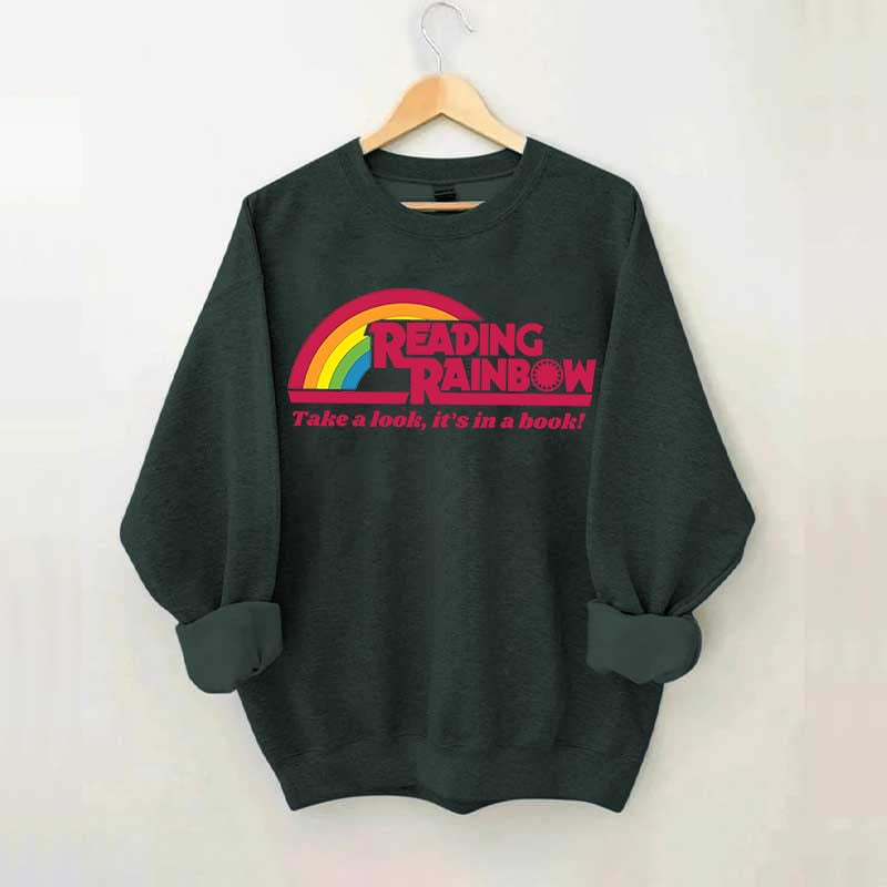 Reading Rainbow Take A Look It's In A Book Sweatshirt